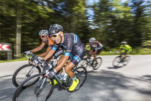 Fast racing at the Cycling World Cup - St. Johann in Tirol region